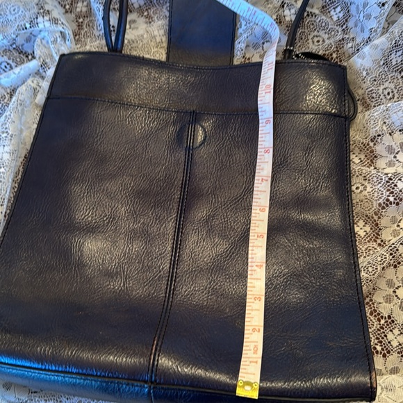 Pelle Studio Italian Dark Midnight Blue Genuine Leather Shoulder Handbag EUC - Picture 10 of 12